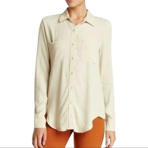 NWT Ro&de anthropology cream m utility blouse